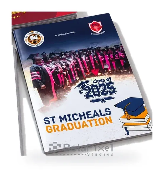Graduation booklet cover for a Christian training institute class of 2025