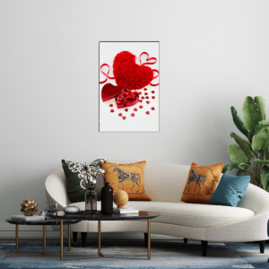 “Fluffy Love Heart for Her” Acrylic Glass Print