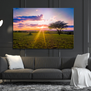 Serenity in Isinya: Captivating Sunset HDR” Acrylic Glass Print