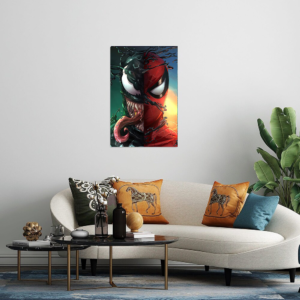Epic Clash: Spider-Man vs. Venom” Acrylic Glass Print