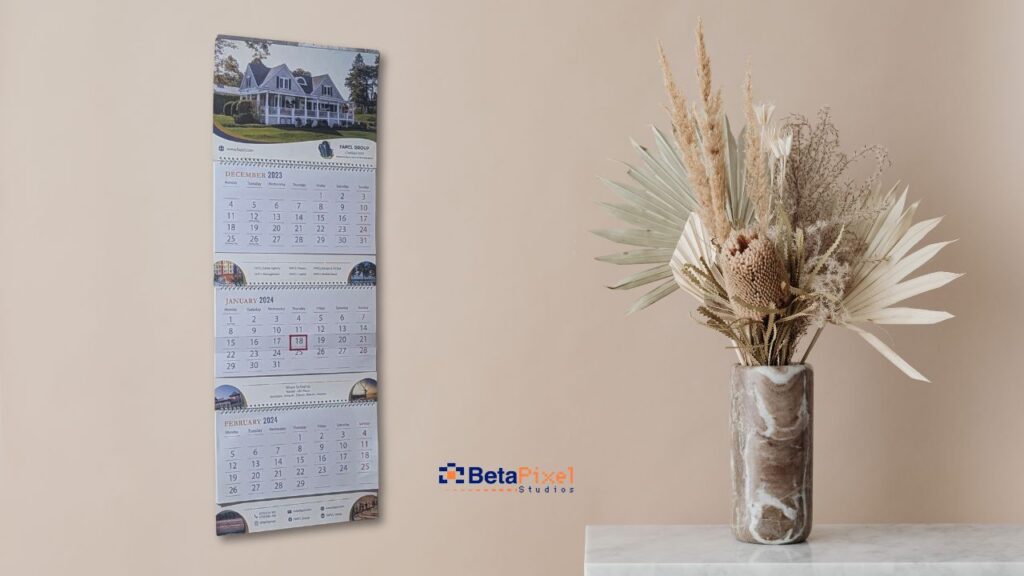 shipping calendar printing Kenya- Betapixel studios