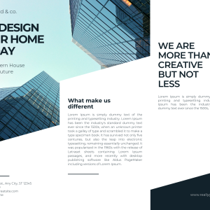 Black, White, Modern Real Estate Trifolds Brochure