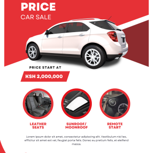 Red and White Modern Car Sale Flyer